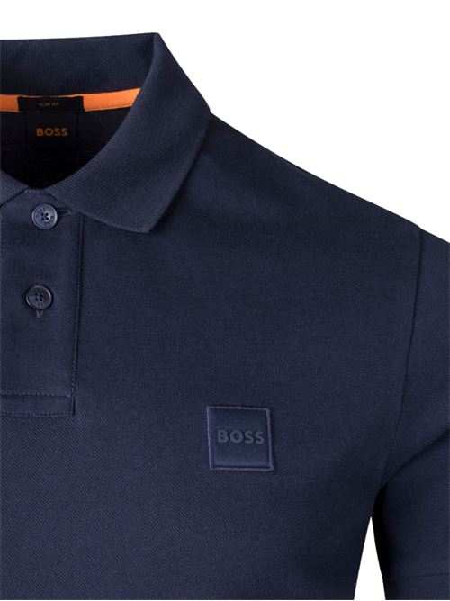 Polo uomo blu in cotone Boss Orange | 50507803466